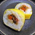 Frozen Rolled Sushi wrapped with Egg