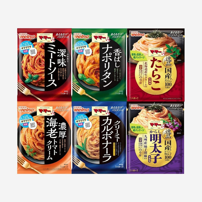 Nissin Pasta Sauce 6-Flavor Set